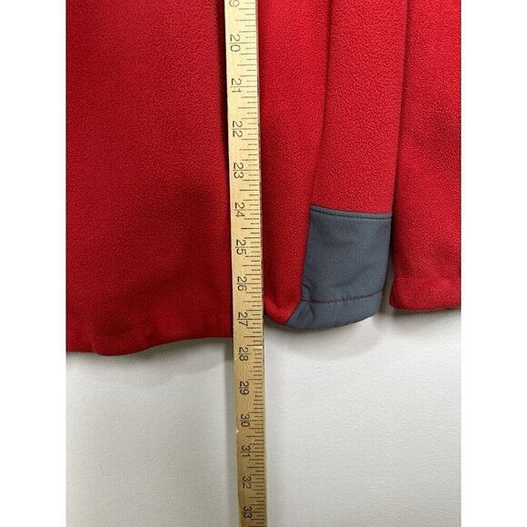 Columbia Men Nordic Trekker Fleece Jacket Wind Proof Red Gray Size Medium - Picture 7 of 11